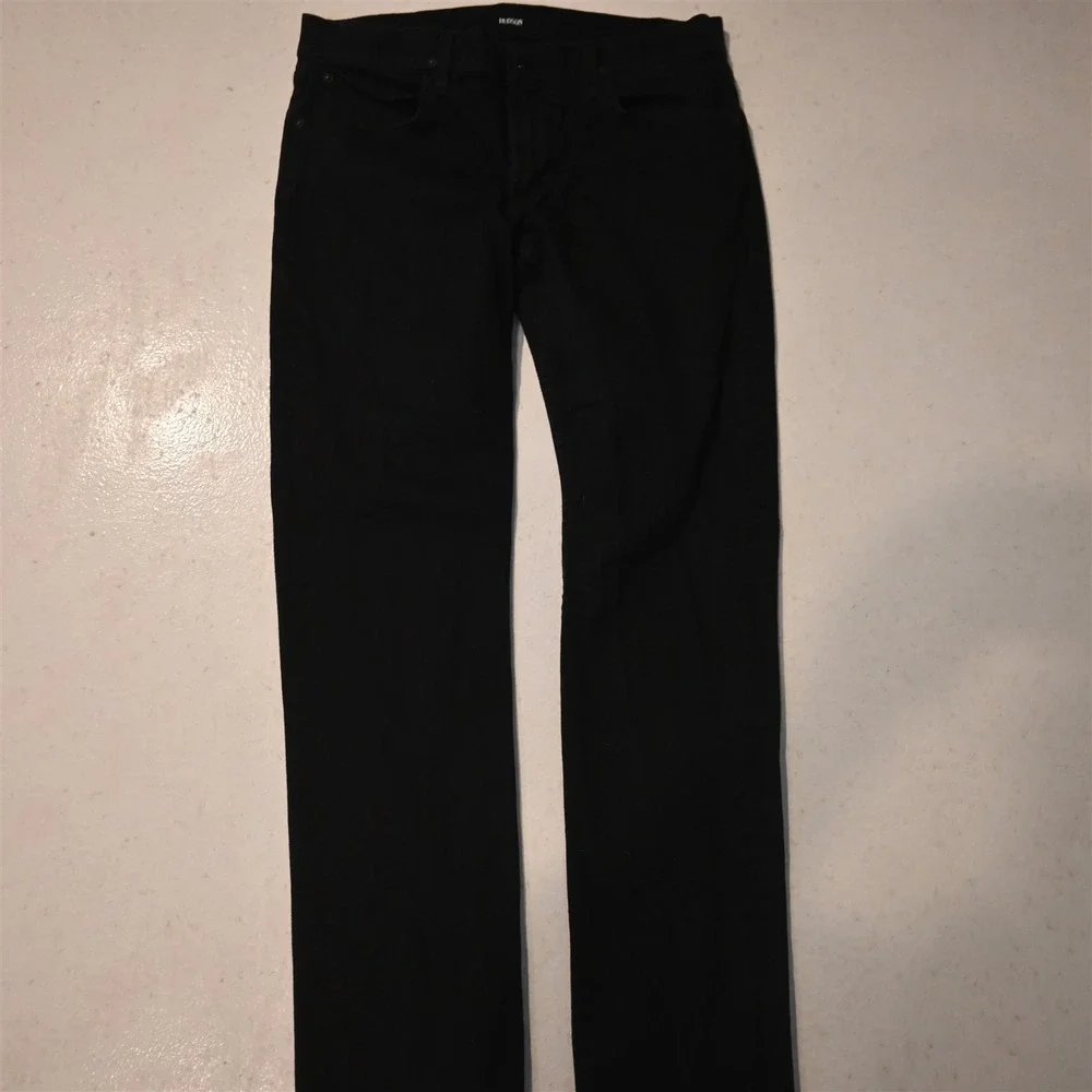 Hudson 34x34 Blake Slim Straight Black‎ Stretch Denim Mens Jeans